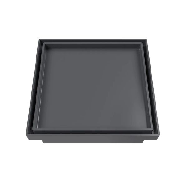Ralo Oculto Quadrado Universal de 10x10cm Cinza JR