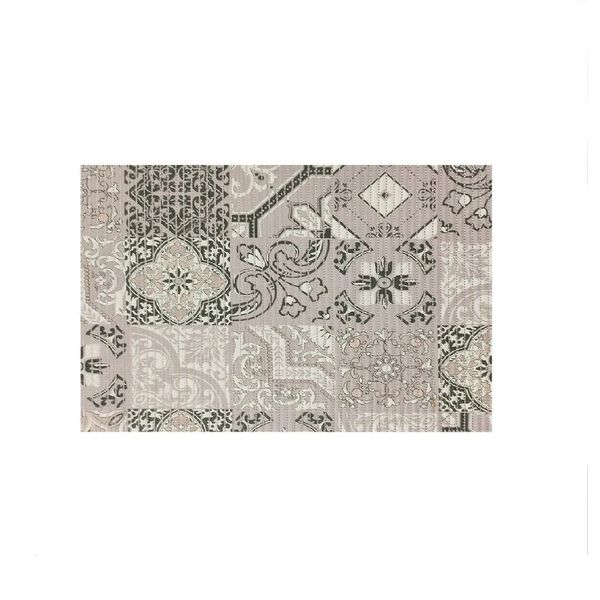 Tapete Antiderrapante Tropical 43cm Azulejo Cinza Kapazi 0201AZLCIZ