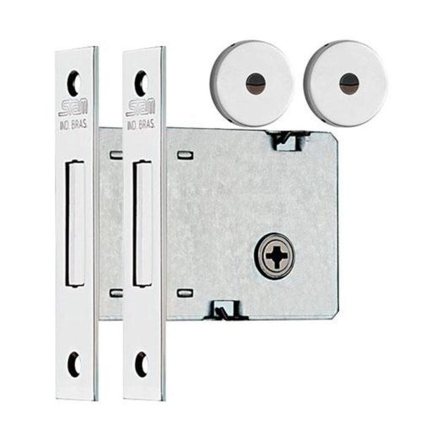 Fechadura Auxiliar 1004 ( Par ) Inox 