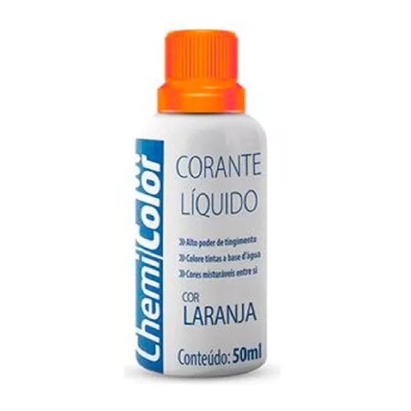 Corante Líquido Laranja 50ml Chemicolor