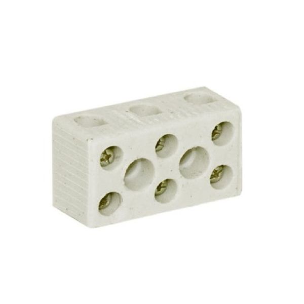 Conector Porcelana 3 Polos 10mm Decorlux CP1033