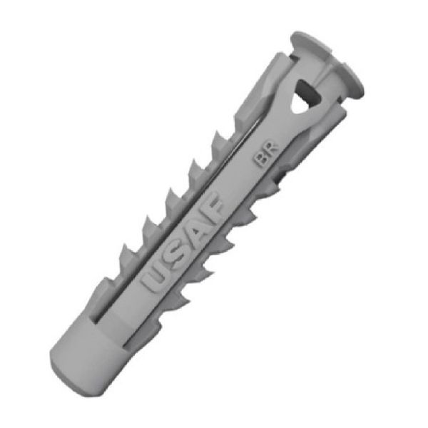 .Bucha Plástica 8mm U-TBI Cinza com 100 peças