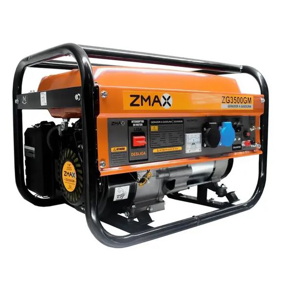 Gerador Gasolina 3500W ZG3500GM Monofásico Zmax