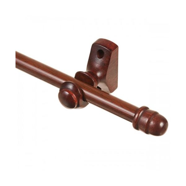 Varão de Cortina Mogno 2m com Suporte