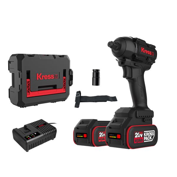 Chave de Impacto 1/2 pol Bateria 20V KH275 Kress 2 Baterias e Carregador