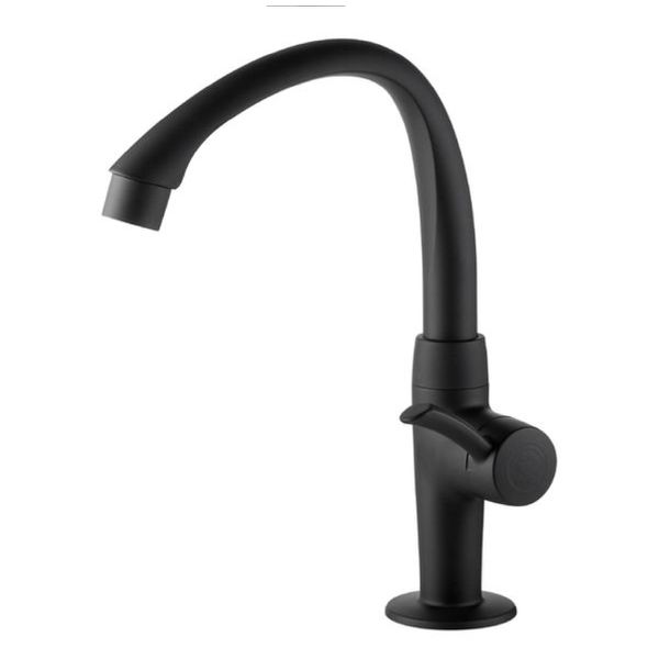 Torneira Plástica para Lavatório Bica Alta Preto Fosco 1/2 Tigre 300005609