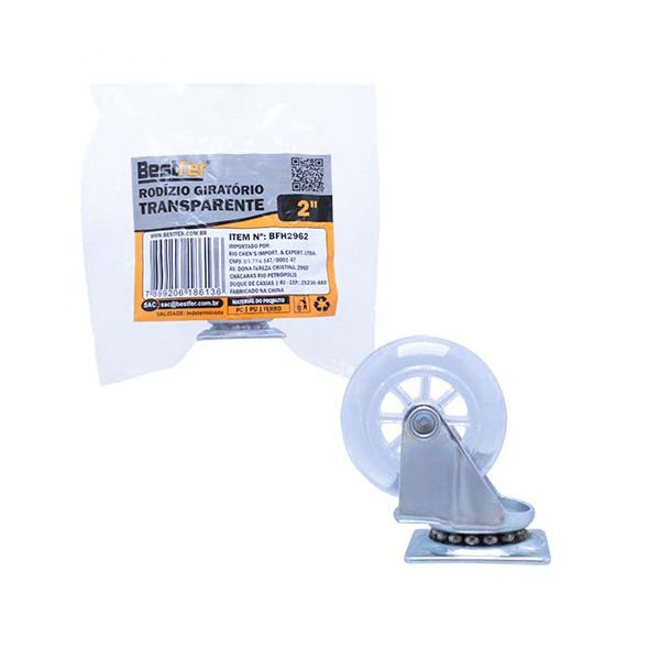Rodízio Gel Giratório 50mm com Placa BFH2962
