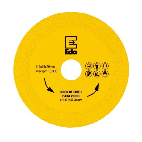 Disco de Corte para Vidros 110mm Eda 0QA