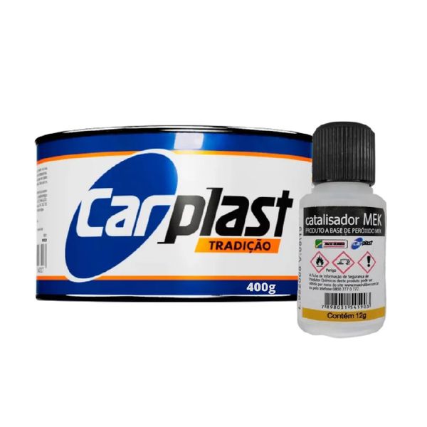 MASSA PLÁSTICA CARPLAST CINZA 400gr c/ CATALISADOR | Santec