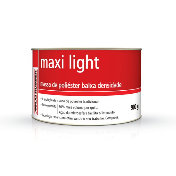 Massa De Poliéster 900gr com Catalisador Maxi Rubber