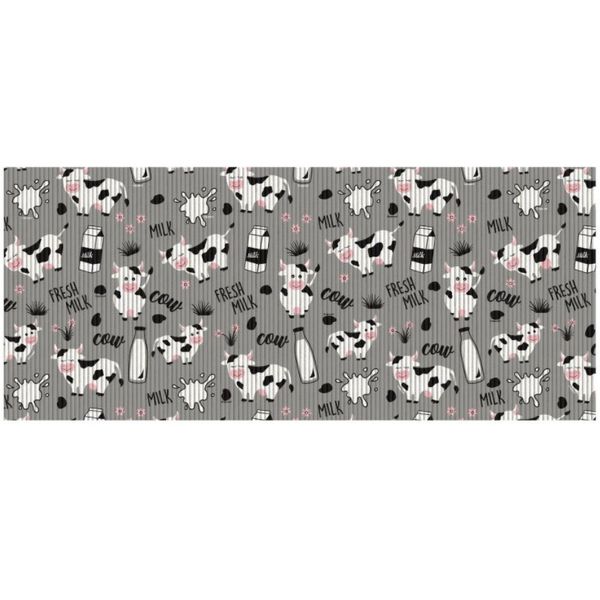 Tapete Antiderrapante Tropical Mu Cinza 65cm 0202MUC20 Kapazi
