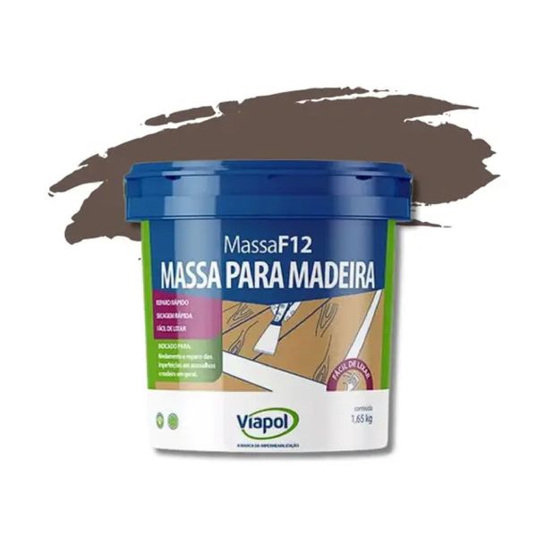 Massa para Madeira Imbuia MF12 1,65Kg Viapol V0210658 | Santec
