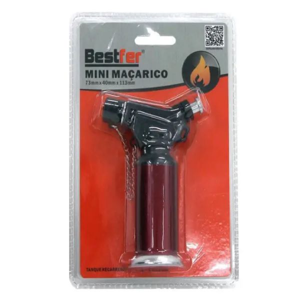 Mini Maçarico Isqueiro a Gás Recarregável BFH1578 Bestfer | Santec