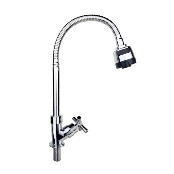 Torneira Cozinha Gourmet Flexivel de Mesa em ABS Cromado 411000