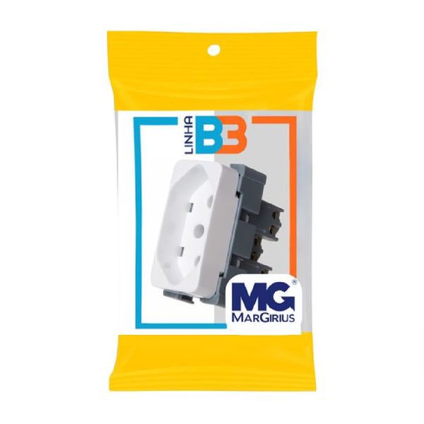 Módulo Tomada 20A 2P+T Branco 19417 Linha B3 Margirius | Santec