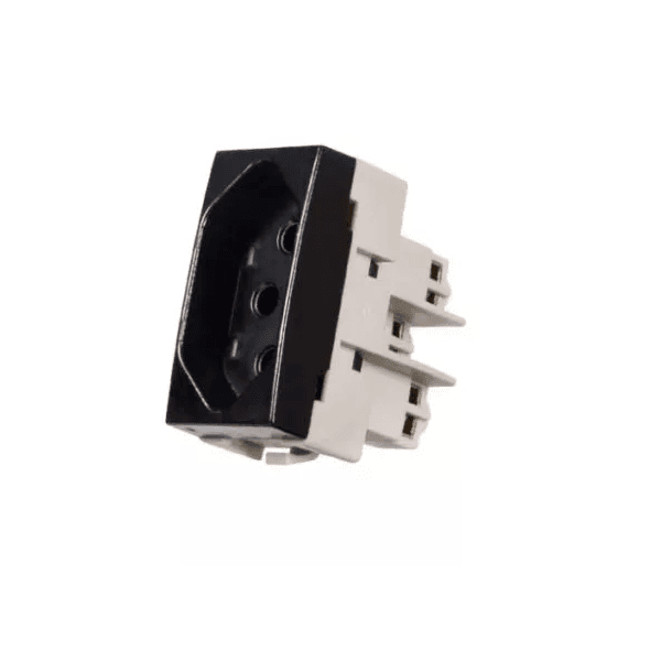 Módulo Tomada 10A 2P+T Clean Preto Fosco Margirius