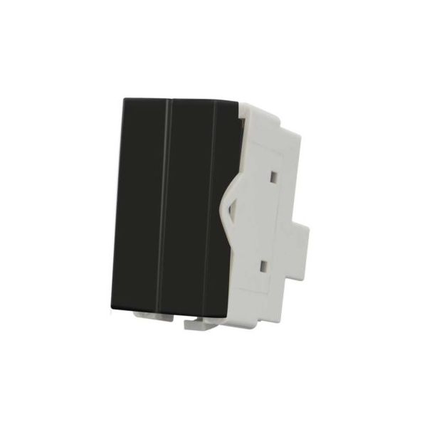 Módulo Interruptor Duplo Simples Linha Infinity Ebony Margirius