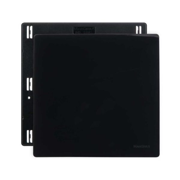 Placa 4 x 4 com Suporte Cega Linha Infinity Ebony Margirius