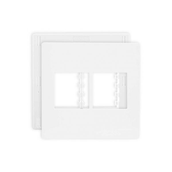 Placa 4 X 4 Com 4 Postos Branco C/ Suporte Linha Infiniti Margirius 