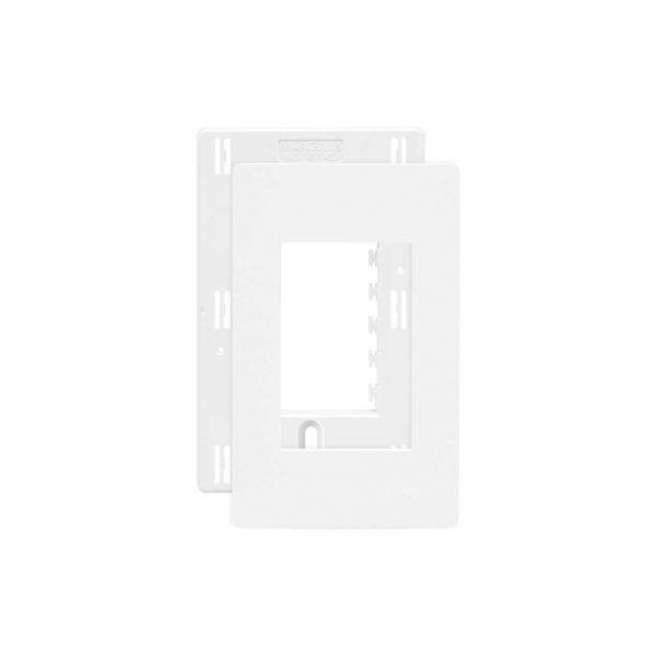 Placa 4 X 2 Com 3 Postos Branco C/ Suporte Linha Infiniti Margirius 