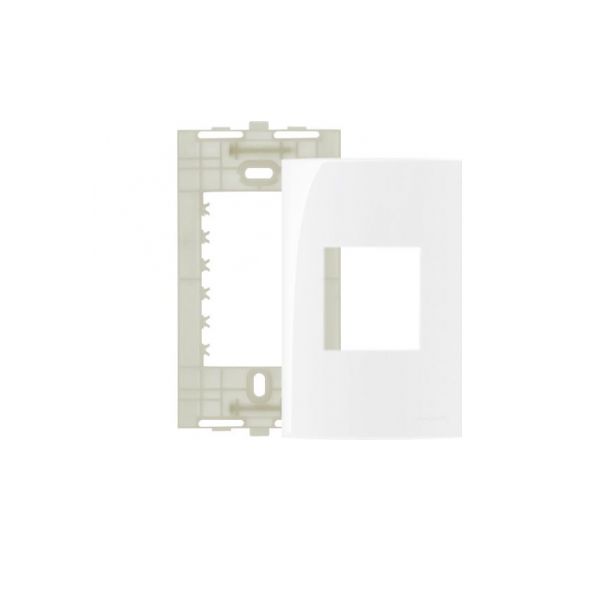 Placa 4 X 2 Com 2 Postos Branco Linha Sleek Margirius 