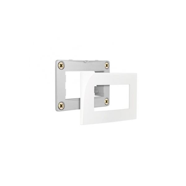 Conjunto Placa + Suporte Para Móvel Branco Linha Sleek Margirius 