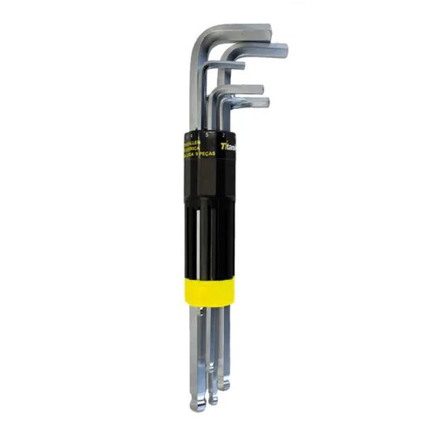 Jogo De Chave Allen Extra Longa Abaulada 1,5-10mm 9 Peças 08048