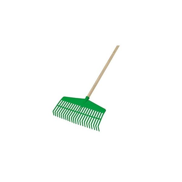 Vassoura Para Grama Plástica C/ Cabo FJ-1026 Trapp