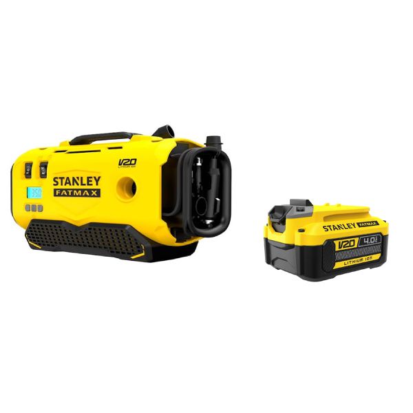 Inflador Ion de Litio 20V SCE520-B2 Stanley 220V + 1 Bat 20V 4AH