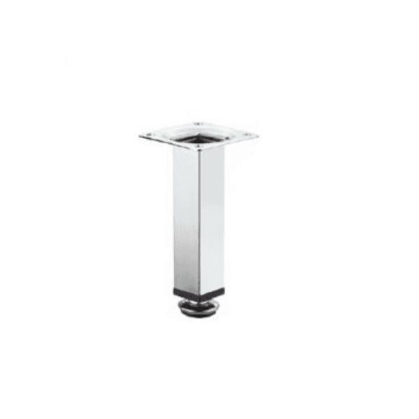 Pé para Móveis Quadrado 120mm Cromado - 4 Peças