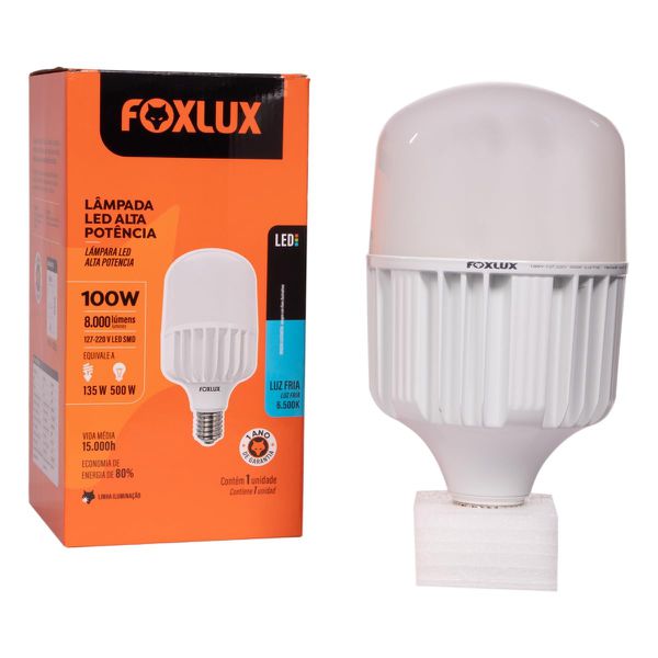 Lâmpada de Led 100W Alta Potência 6500K 90.92 Bivolt 