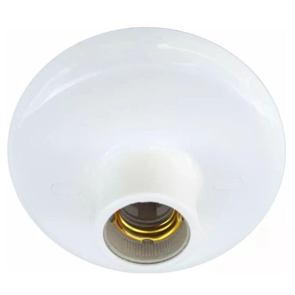 Plafon Plástico Branco Bocal Porcelana E-27 Foxlux 40.14