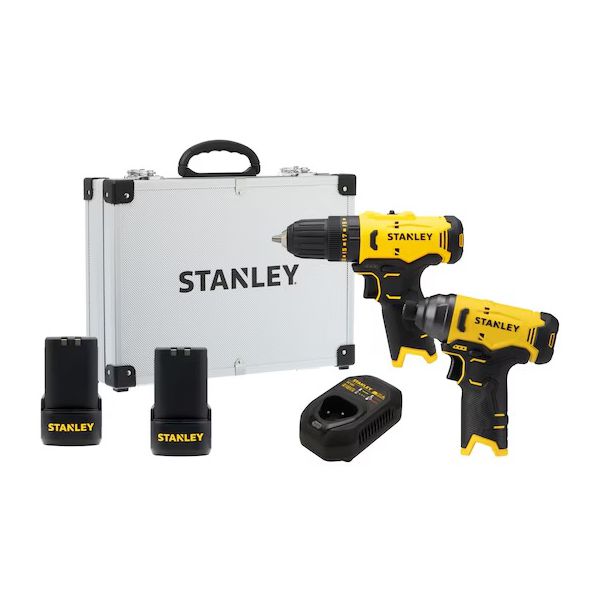 Kit Parafusadeira 3/8 e Chave de Impacto 1/4 a Bateria SCHI10D2FK-BR Stanley