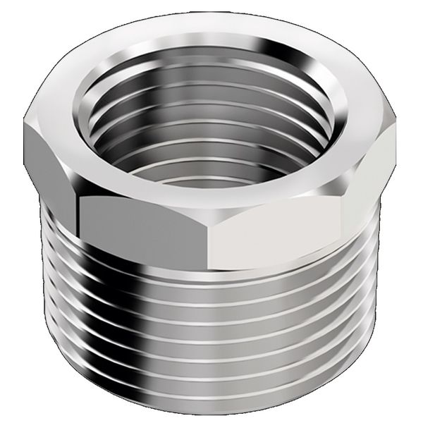 Bucha de Redução em Latão Cromado Rosca 3/4 x 1/2 pol