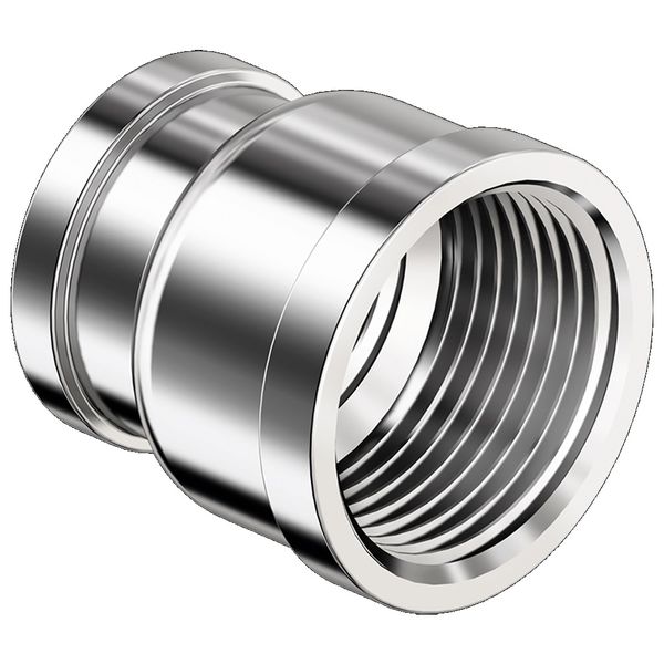 Luva de Redução em Latão Cromado Rosca 3/4 x 1/2 pol