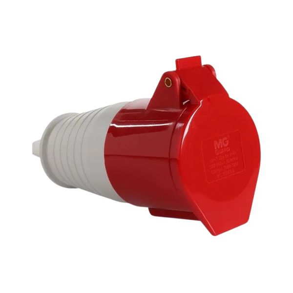 Pino Tomada Femea Industrial 16A 3P+T Vermelha Margirius 21644