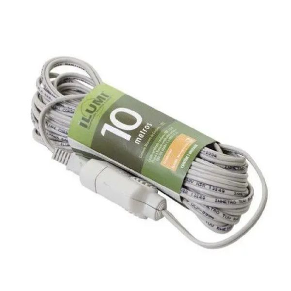 Cordão Prolongador com 10 Metros Cinza 16816