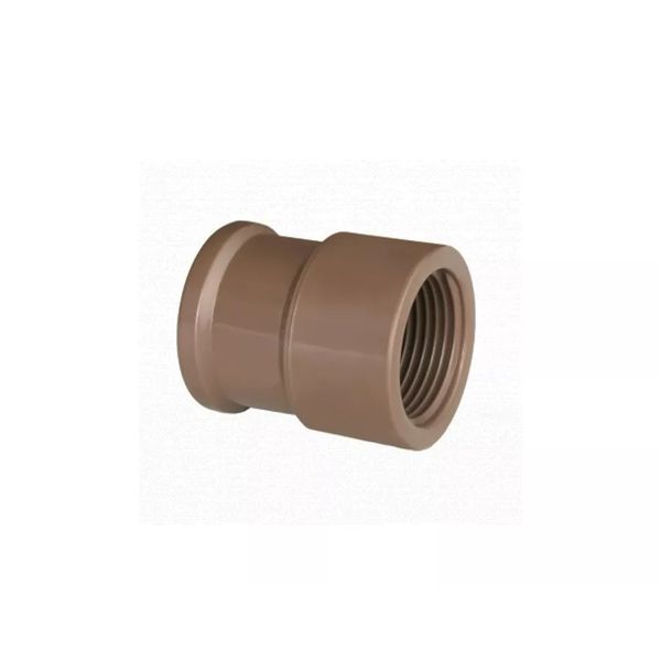 Luva Pvc Marrom LR Soldável Com Rosca 50 x 1.1/2 pol Tigre