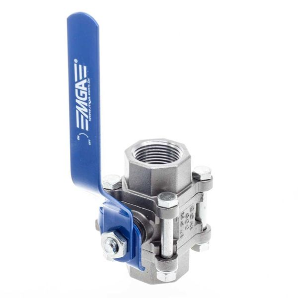 Registro Valvula Esfera Tripartida 3/8 pol BSP Serie 1000 MGA