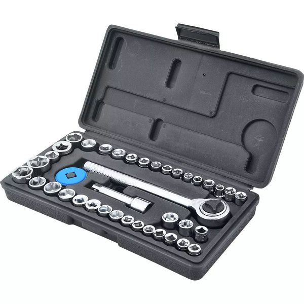 Jogo De Soquetes 1/4 e 3/8 Com 40 Peças 4820 Fertak