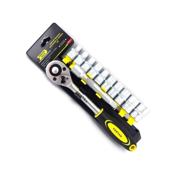 Jogo de Soquete 1/2 pol 10 a 22mm 12 Peças Fertak