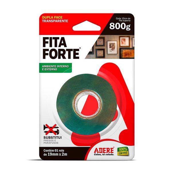 Fita Dupla Face Fita Forte 19mm X 2mt Adere