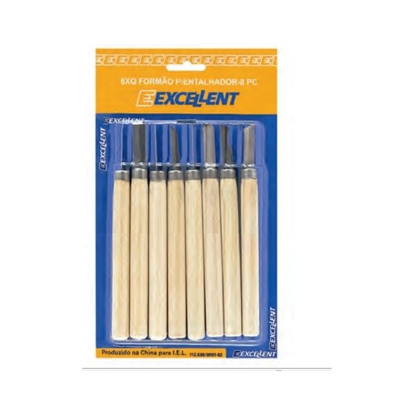 Jogo De Formão Para Entalhar 8 Peças 6Xq Eda 