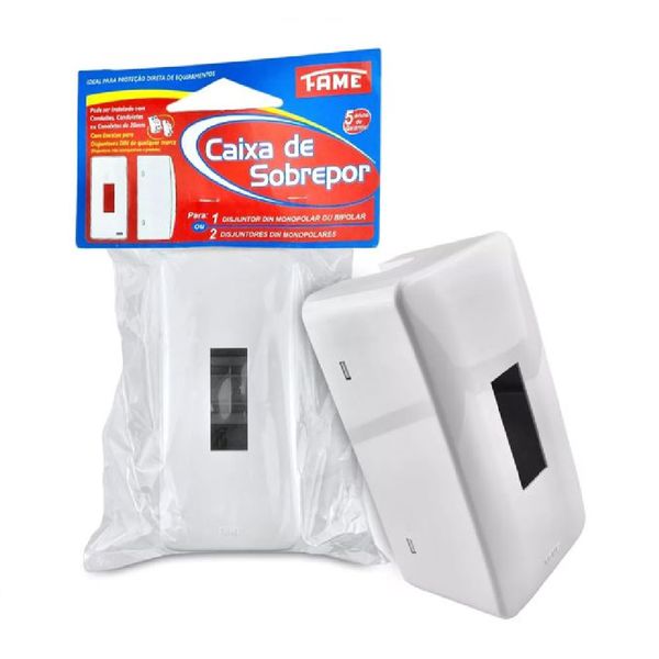 Caixa Sobrepor Para 1 Ou 2 Disjuntores Din 3226 Fame 