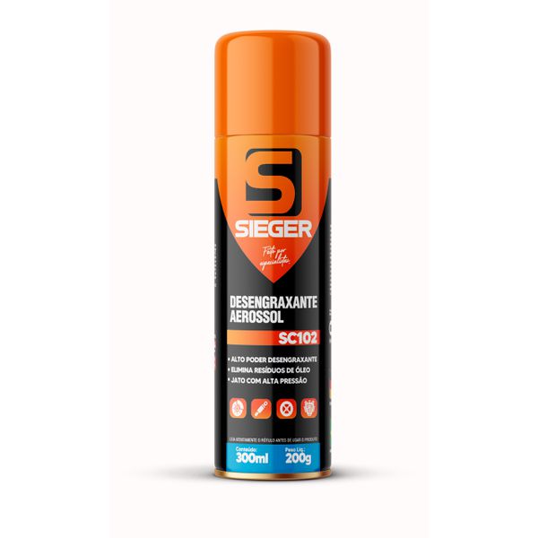 Desengraxante Aerosol SC102 300ml Sieger