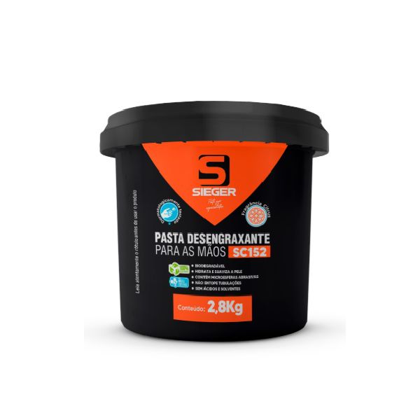 Pasta Desengraxante para Mãos SC152 com Abrasivo 2,8kg Sieger