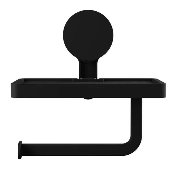 Papeleira Plastica Preto Fosco com Adesivo Astra AD4/PAPS*PR-FOS