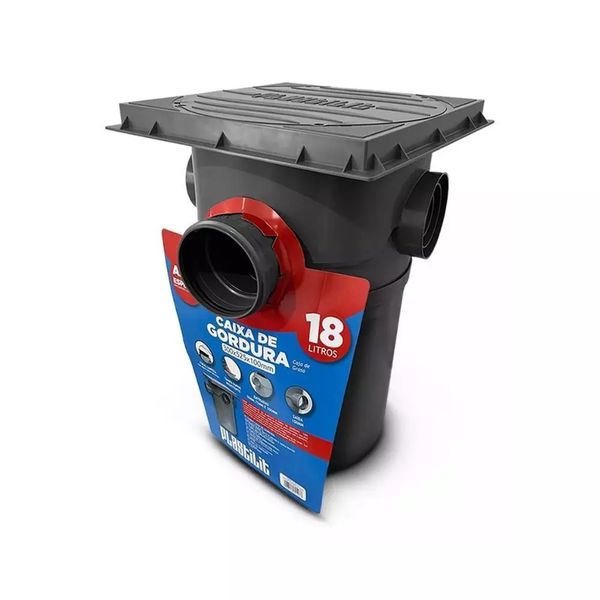 Caixa de Gordura com Cesto Limpeza 18L Plastilit 20102134