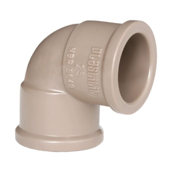 Joelho Pvc Marrom Soldável 90º Graus 60mm Plastilit 20002195