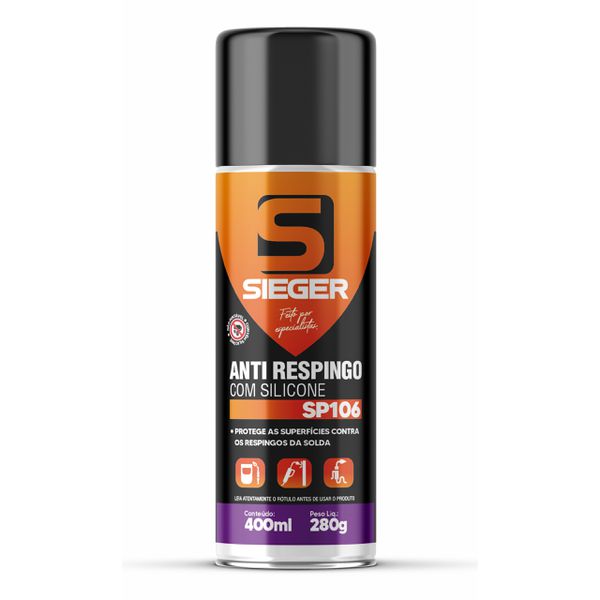Antirrespingo Spray SP106 400ml com Silicone Sieger 048318